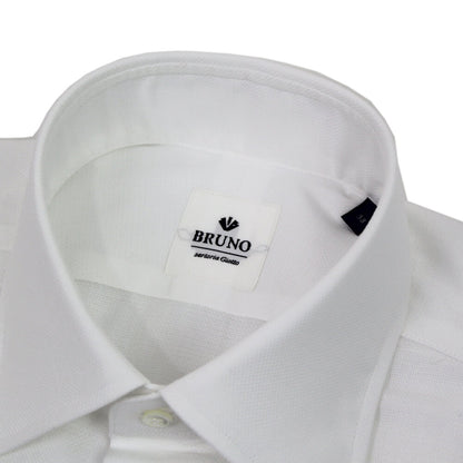 BRUNO（ブルーノ）セミワイドカラー オックスフォード ドレス シャツ【ホワイト】