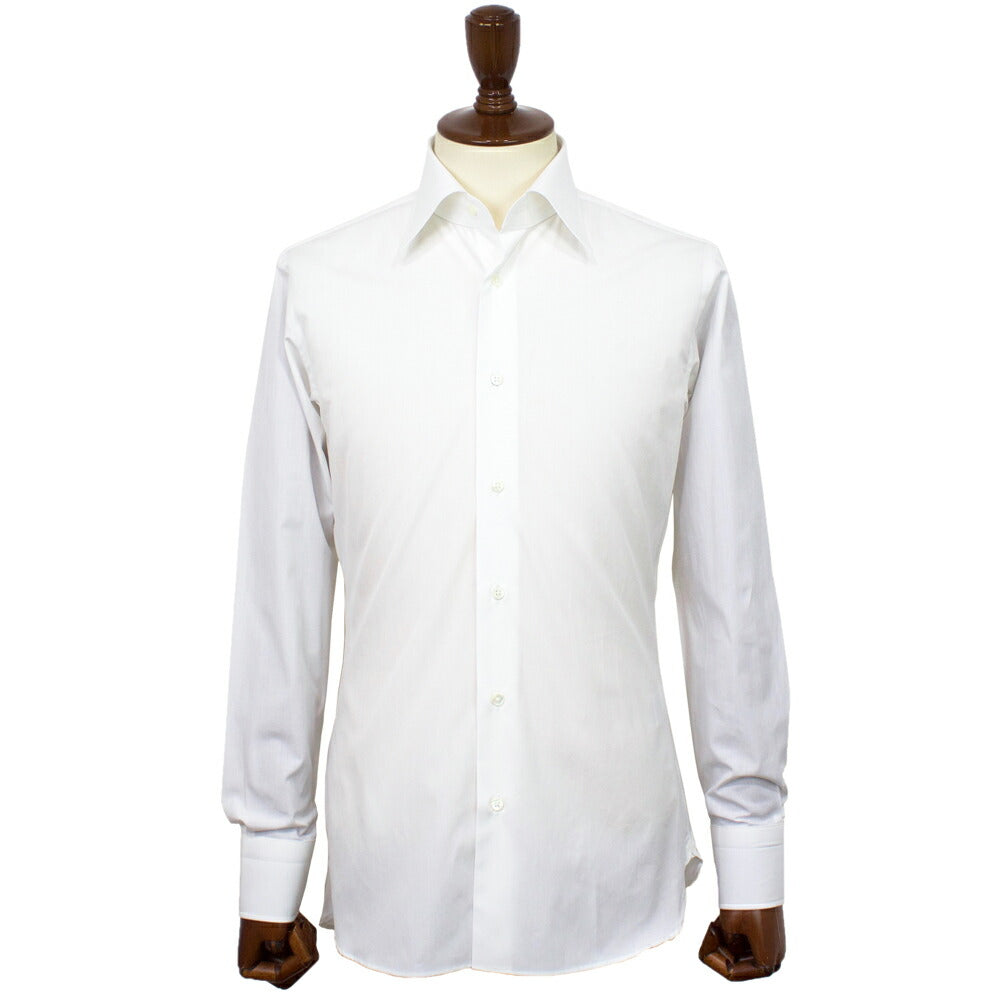 BRUNO（ブルーノ）THOMAS MASON トーマスメイソン セミワイドカラー ブロード シャツ【ホワイトWhite】正規販売店