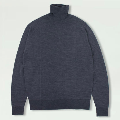 JOHN SMEDLEY（ジョンスメドレー）RENOLD ウール ハイゲージ 30G モダンフィット ロングスリーブ タートルネックニット【グレーgray】国内正規品