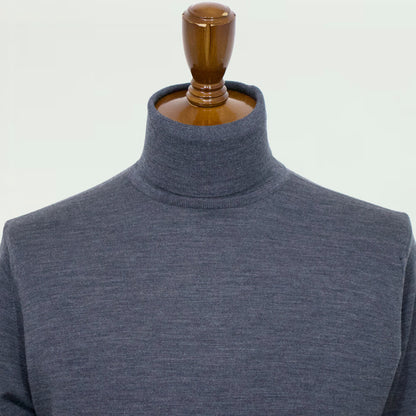 JOHN SMEDLEY（ジョンスメドレー）RENOLD ウール ハイゲージ 30G モダンフィット ロングスリーブ タートルネックニット【グレーgray】国内正規品