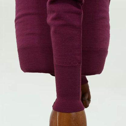 JOHN SMEDLEY（ジョンスメドレー）DORSET  30ゲージ ウールロングスリーブ ニットポロ【ボルドー】国内正規品