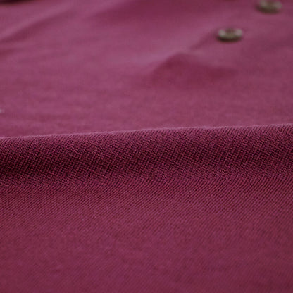 JOHN SMEDLEY（ジョンスメドレー）DORSET  30ゲージ ウールロングスリーブ ニットポロ【ボルドー】国内正規品