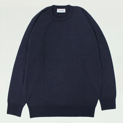 JOHN SMEDLEY（ジョンスメドレー）メリノウール 24ゲージ クルーネック ニット【チャコールcharcoal】国内正規品