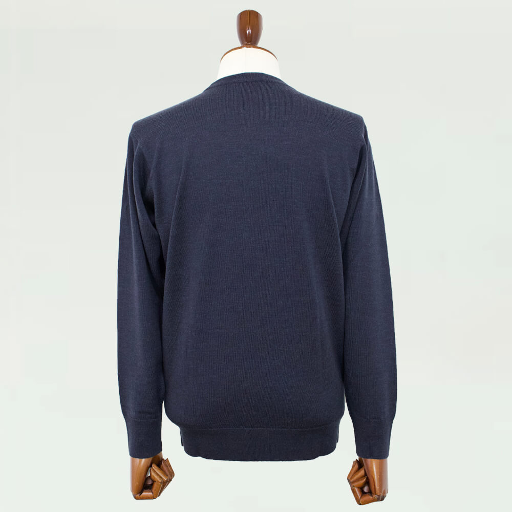 JOHN SMEDLEY（ジョンスメドレー）メリノウール 24ゲージ クルーネック ニット【チャコールcharcoal】国内正規品