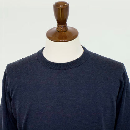 JOHN SMEDLEY（ジョンスメドレー）メリノウール 24ゲージ クルーネック ニット【チャコールcharcoal】国内正規品