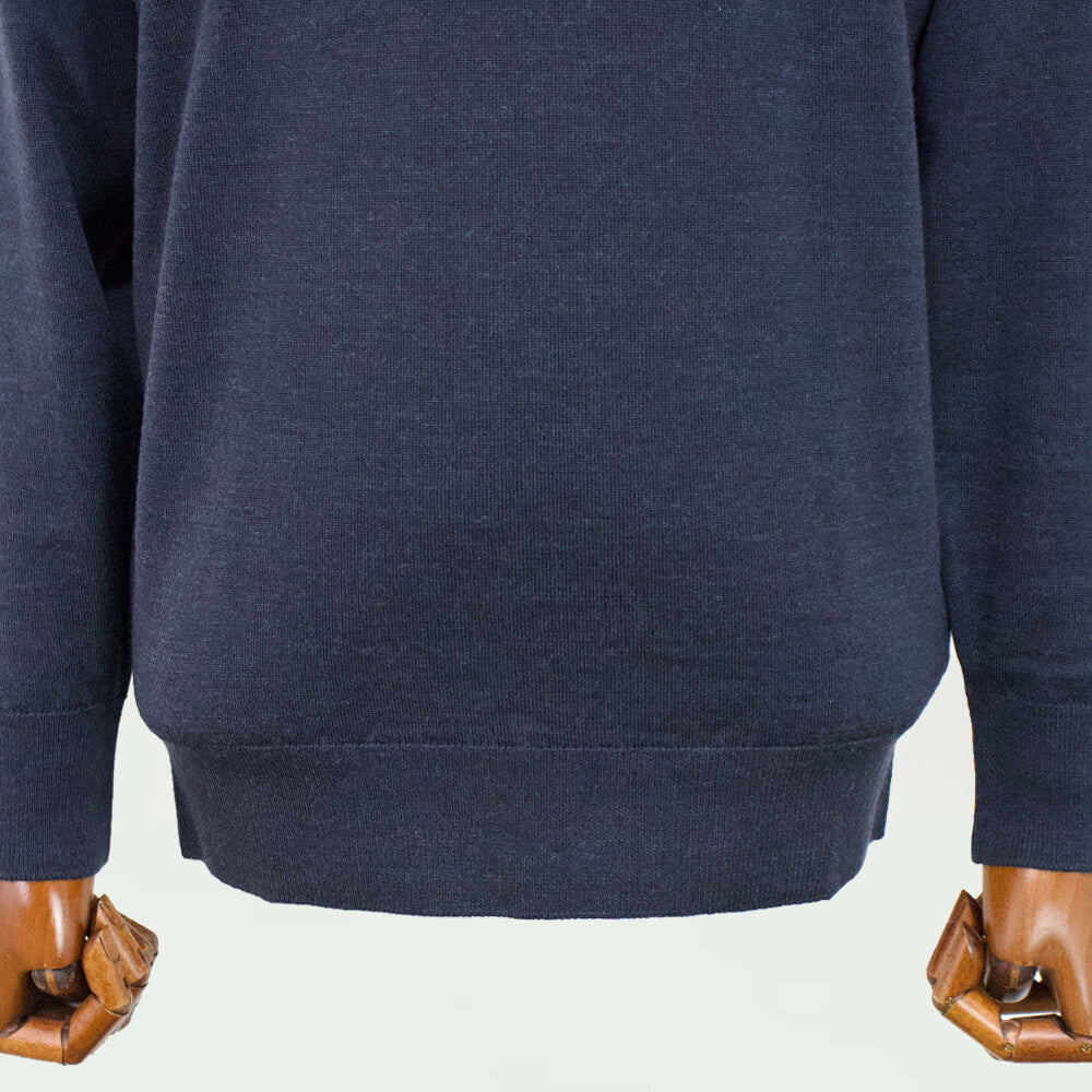 JOHN SMEDLEY（ジョンスメドレー）メリノウール 24ゲージ クルーネック ニット【チャコールcharcoal】国内正規品