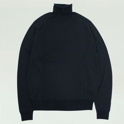 JOHN SMEDLEY（ジョンスメドレー）ウール ハイゲージ 30G モダンフィット ロングスリーブ タートルネックニット【ブラックBLACK】国内正規品