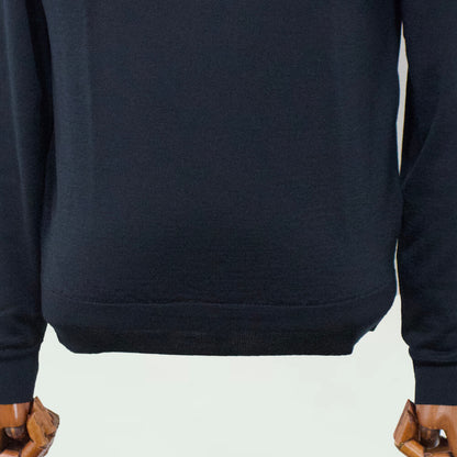 JOHN SMEDLEY（ジョンスメドレー）ウール ハイゲージ 30G モダンフィット ロングスリーブ タートルネックニット【ブラックBLACK】国内正規品