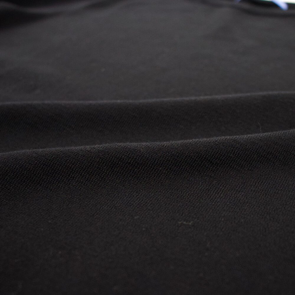 Blu Bre（ブルブレ）コットン クルーネック ロングスリーブ ニットTシャツ【ブラック】国内正規品