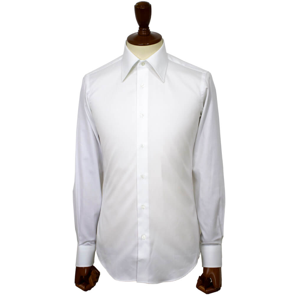 BRUNO（ブルーノ）THOMAS MASON トーマスメイソン セミワイドカラー オックスフォード シャツ【ホワイトWhite】正規販売店