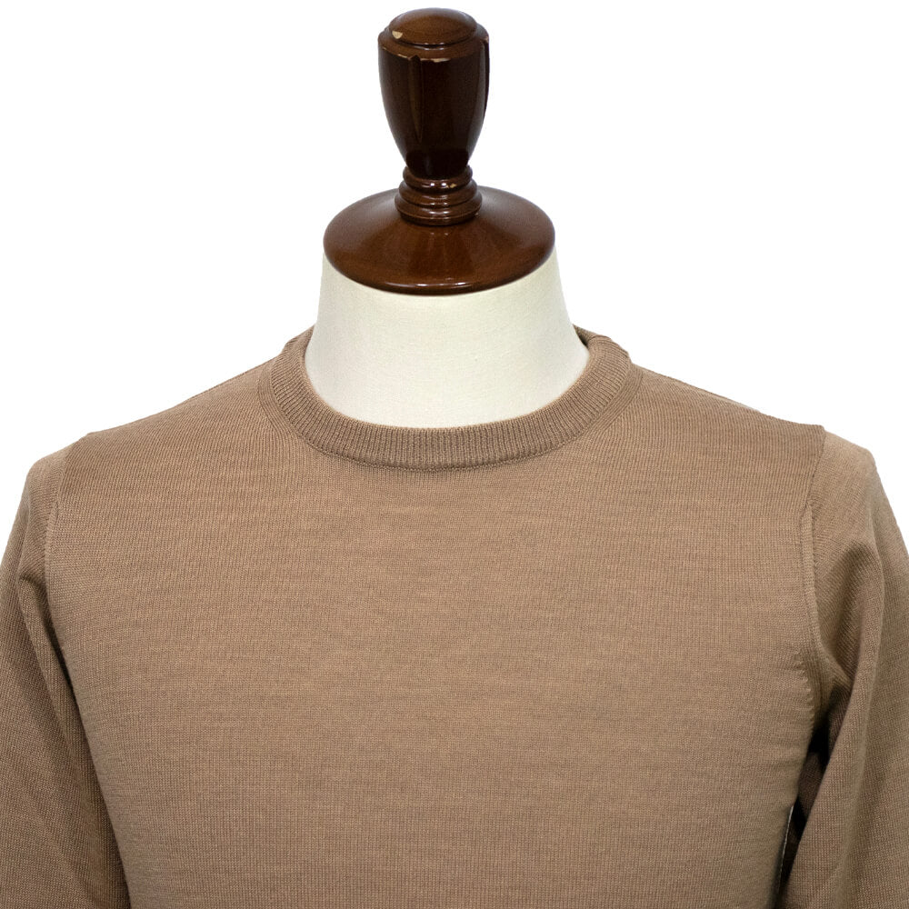 ALESSANDRO LUPPI（アレッサンドロ ルッピ）1220 Crew neck ウール ハイゲージ 長袖クルーネック ニット【ベージュbeige】国内正規品