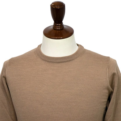 ALESSANDRO LUPPI（アレッサンドロ ルッピ）1220 Crew neck ウール ハイゲージ 長袖クルーネック ニット【ベージュbeige】国内正規品
