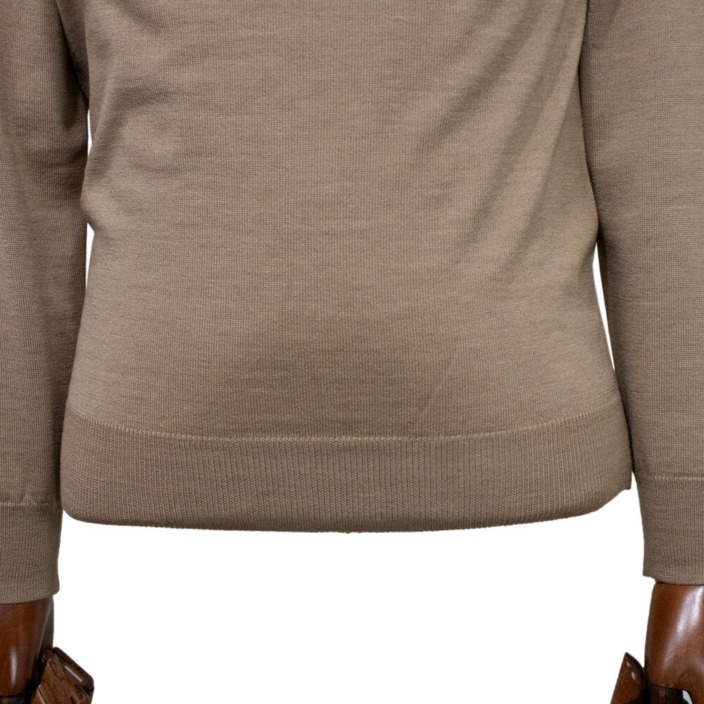 ALESSANDRO LUPPI（アレッサンドロ ルッピ）1220 Crew neck ウール ハイゲージ 長袖クルーネック ニット【ベージュbeige】国内正規品