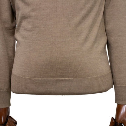 ALESSANDRO LUPPI（アレッサンドロ ルッピ）1220 Crew neck ウール ハイゲージ 長袖クルーネック ニット【ベージュbeige】国内正規品