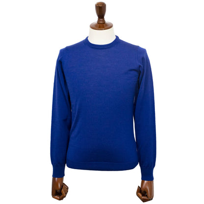 ALESSANDRO LUPPI（アレッサンドロ ルッピ）1220 Crew neck ウール ハイゲージ 長袖クルーネック ニット【ブルーBlue】国内正規品