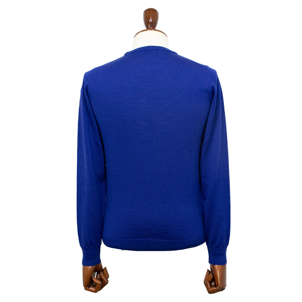 ALESSANDRO LUPPI（アレッサンドロ ルッピ）1220 Crew neck ウール ハイゲージ 長袖クルーネック ニット【ブルーBlue】国内正規品