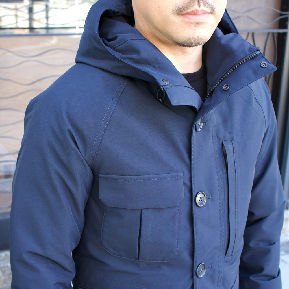 WOOLRICH（ウールリッチ）GTX MOUNTAIN JACKET ゴアテックス ダウン入り マウンテンジャケット【メルトンブルーMELTON BLUE】国内正規品