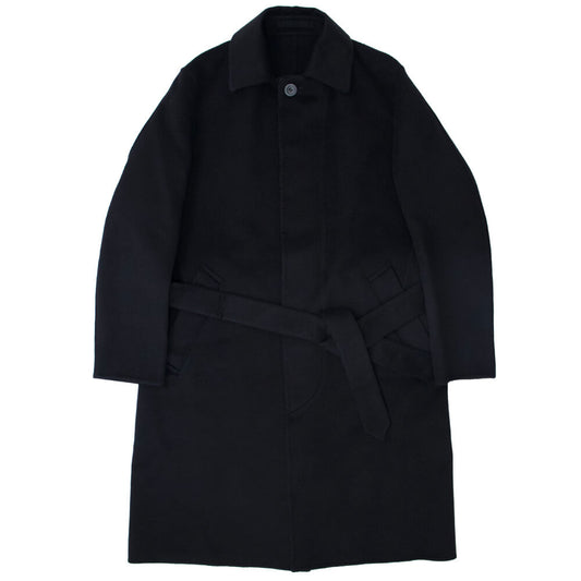 Finjack（フィンジャック）カシミヤ ベルテッド ステンカラーコート【ブラックBLACK】国内正規品