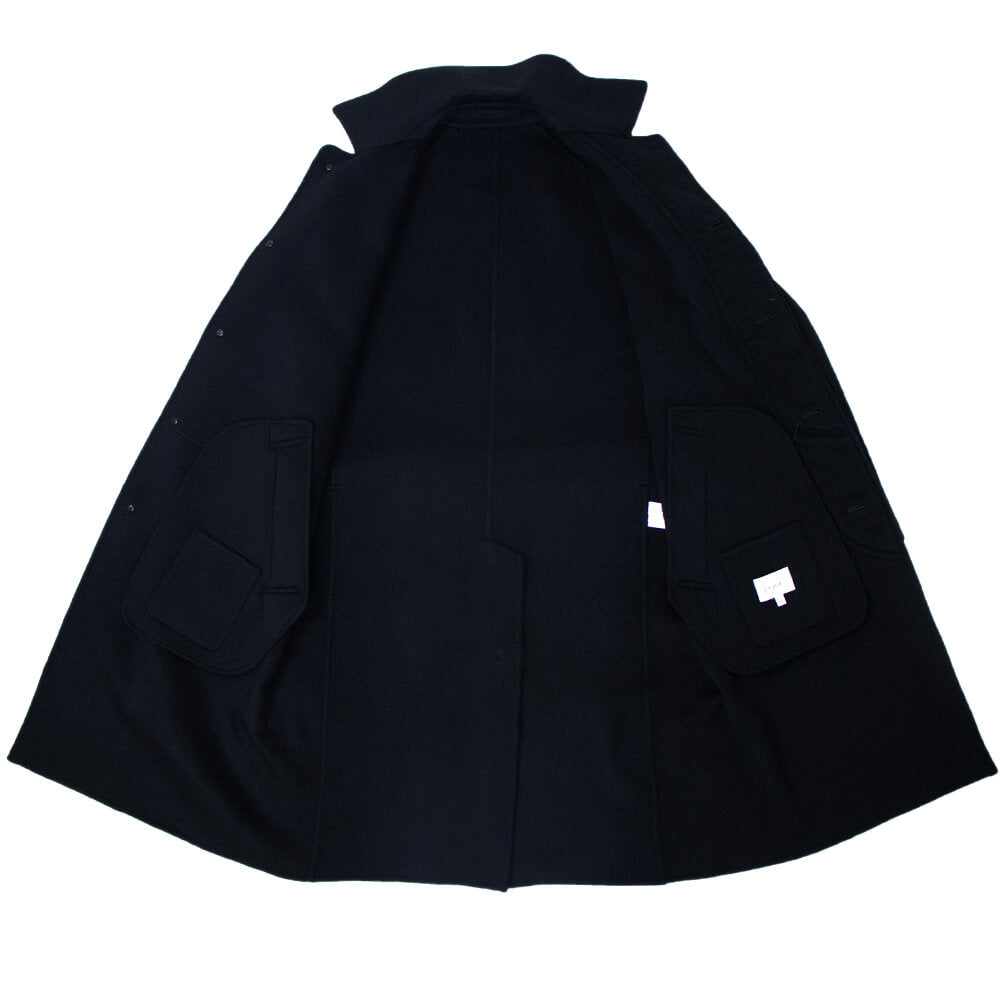 Finjack（フィンジャック）カシミヤ ベルテッド ステンカラーコート【ブラックBLACK】国内正規品