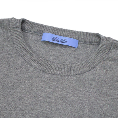 Blu Bre（ブルブレ）コットン クルーネック ロングスリーブ ニットTシャツ【グレー】国内正規品