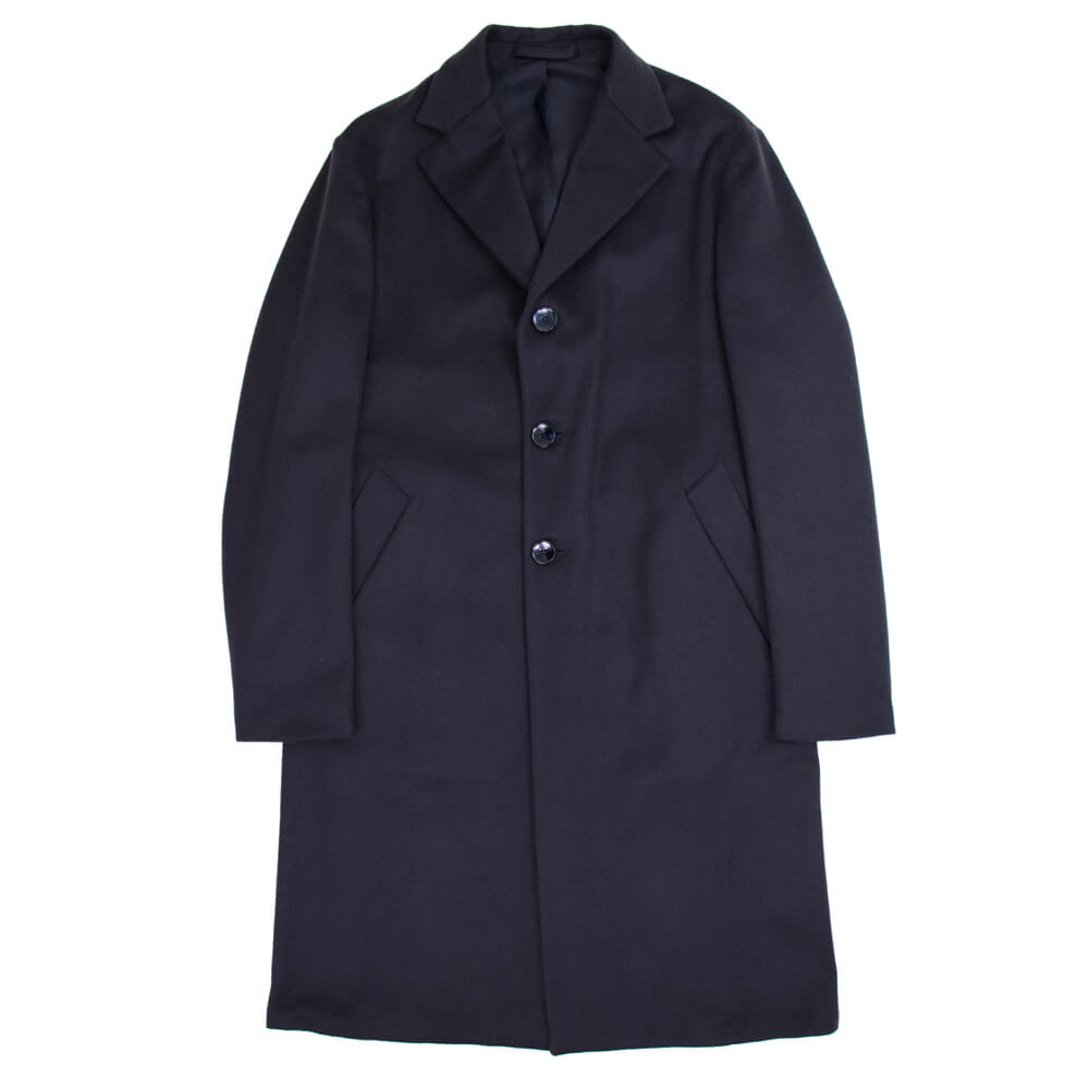 Finjack（フィンジャック） ウール カシミヤ ベルテッド チェスターコート【ネイビーNAVY】国内正規品